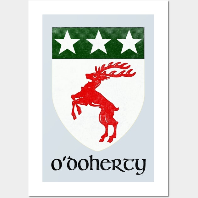 O'Doherty  / Vintage Style Crest Coat Of Arms Design Wall Art by feck!